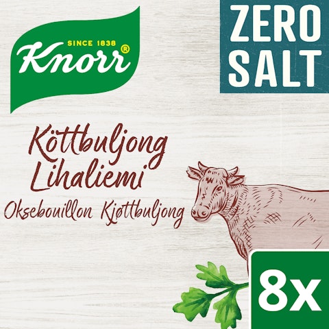 Knorr Liemikuutio Zero Salt Liha 8x9g