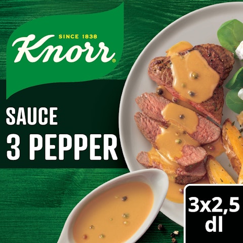 Knorr Kastikeaines 3 Pippurin kastike 3x28g