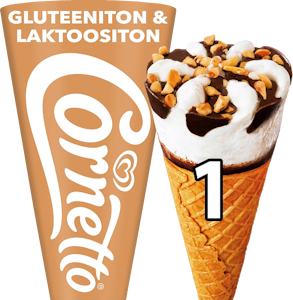 Cornetto Gluteeniton ja laktoositon Jäätelötuutti 125ml/75g