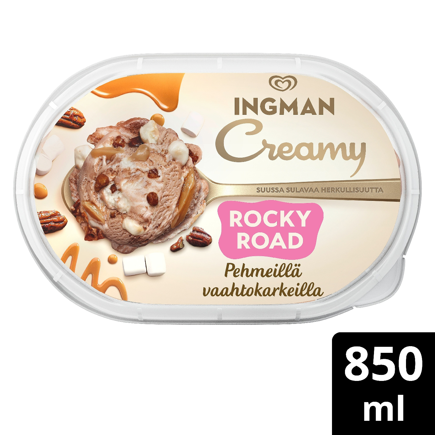 Ingman Creamy 850ml rocky road jäätelö