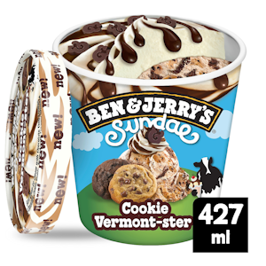 Ben & Jerry's jäätelö 427ml/324g Sundae Cookie Vermont-ster