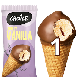 Choice jäätelötuutti Lovely Vanilla 150ml/87g