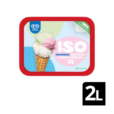 Ingman jäätelö ISO Kolmikko 2 l/917g