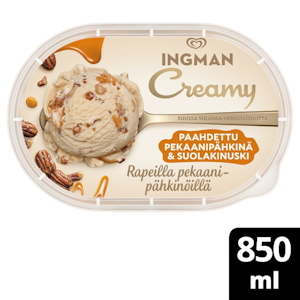 Ingman Creamy 850ml Paahdettu pekaanipähkinä & suolakinuski