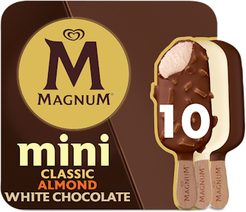 Magnum  Mini Classic, Almond, and White Chocolate Jäätelö 550ml/422g 10kpl