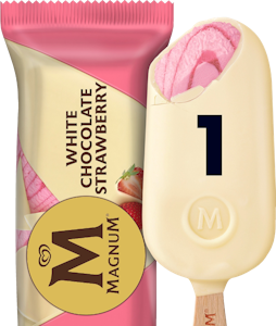 Magnum White Chocolate Strawberry Jäätelö 100ml/81g