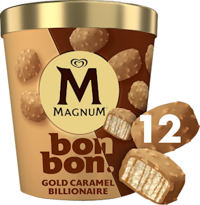 Magnum Bonbon Gold Caramel Billionaire Jäätelö Monipakkaus 204ml/168g 12kpl