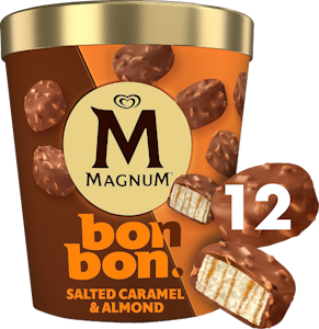 Magnum Bonbon Salted Caramel and Almond Jäätelö Monipakkaus 204ml/168g 12kpl