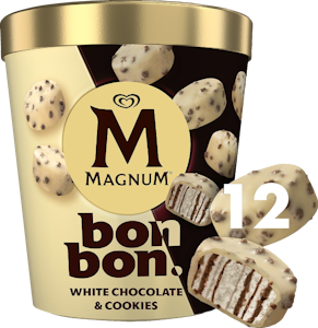 Magnum Bonbon White Chocolate & Cookies Jäätelö Monipakkaus 204ml/168g 12 kpl