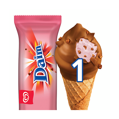 Daim Ice cream cone Strawberry 150 ml