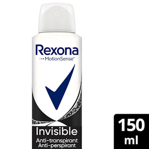 Rexona deo spray 150ml Women Invisible for Black White