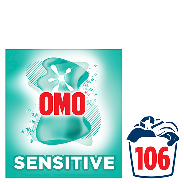 Omo pyykinpesujauhe 3,72kg Sensitive