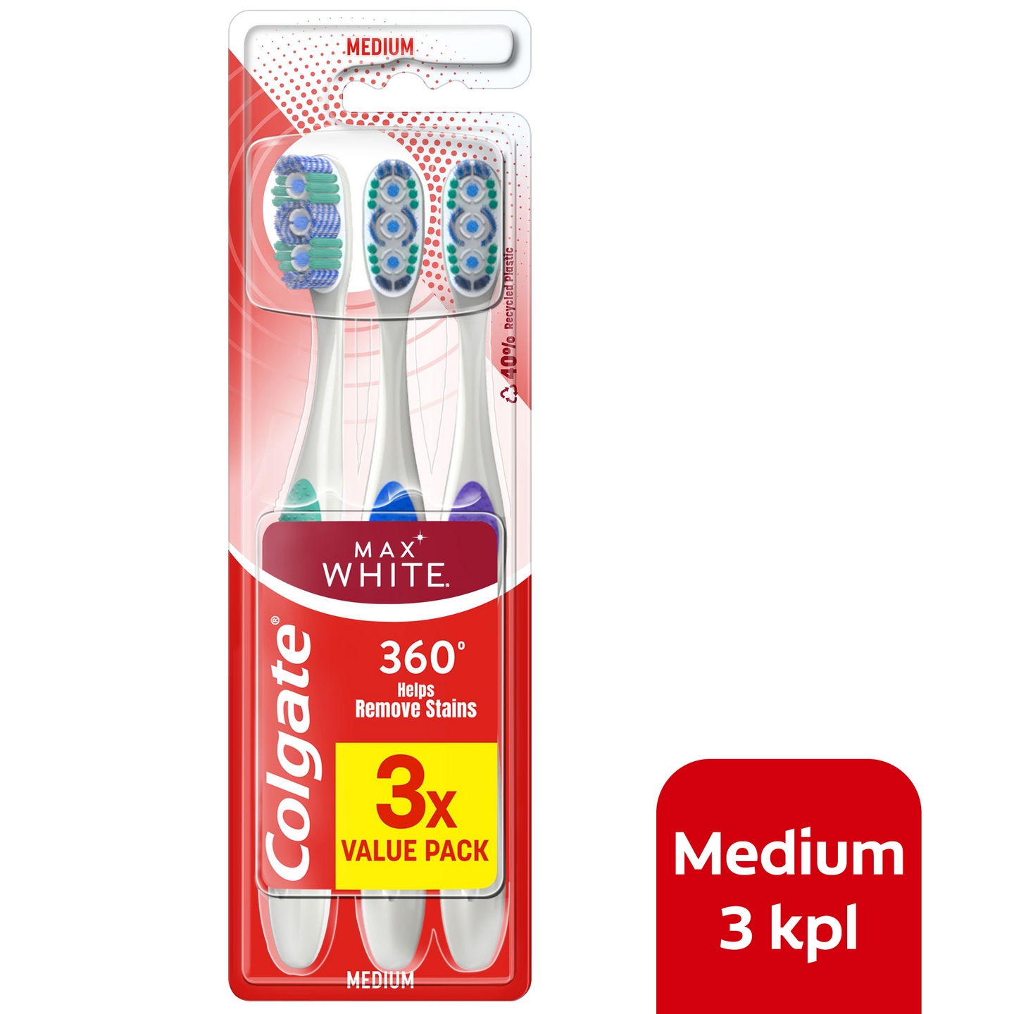 Colgate Max White hammasharja 3kpl medium