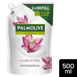 Palmolive Naturals Milk & Orchid nestesaippua täyttöpussi 500ml