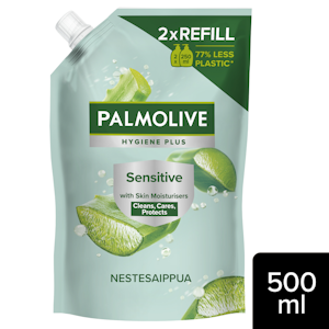 Palmolive Hygiene Plus Sensitive nestesaippua täyttöpussi 500ml