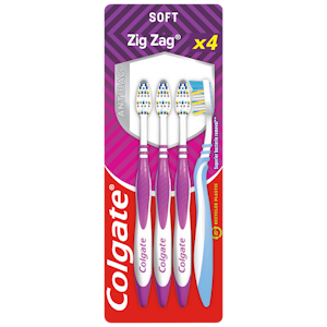 Colgate ZigZag Plus Antibac hammasharja 4kpl soft