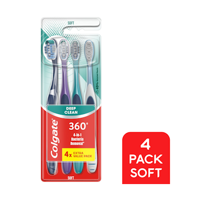 Colgate 360 Soft 4-pack hammasharja