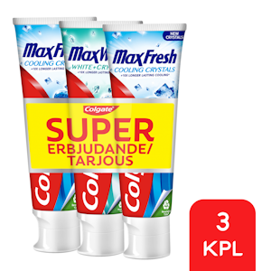 Colgate Max Fresh Cooling Crystals hammastahna 75 ml 3-pack