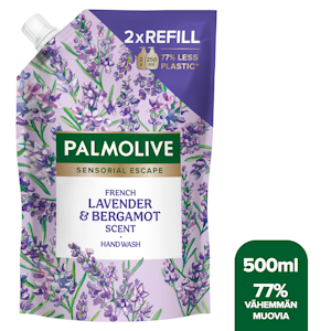 Palmolive Sensorial Escape Lavender & Bergamot nestesaippua täyttöpussi 500ml