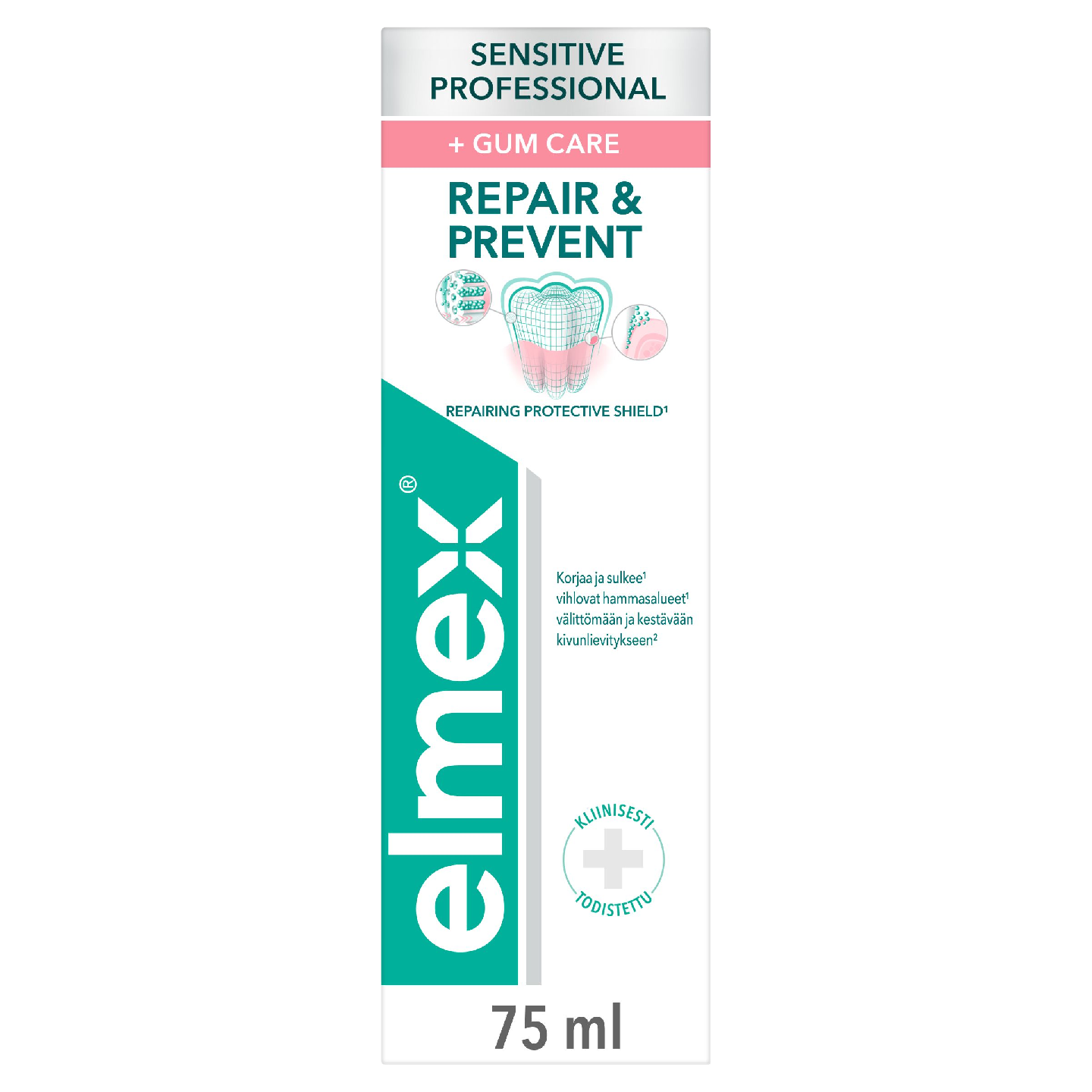 elmex Sensitive Professional Repair & Prevent + Gum hammastahna 75ml