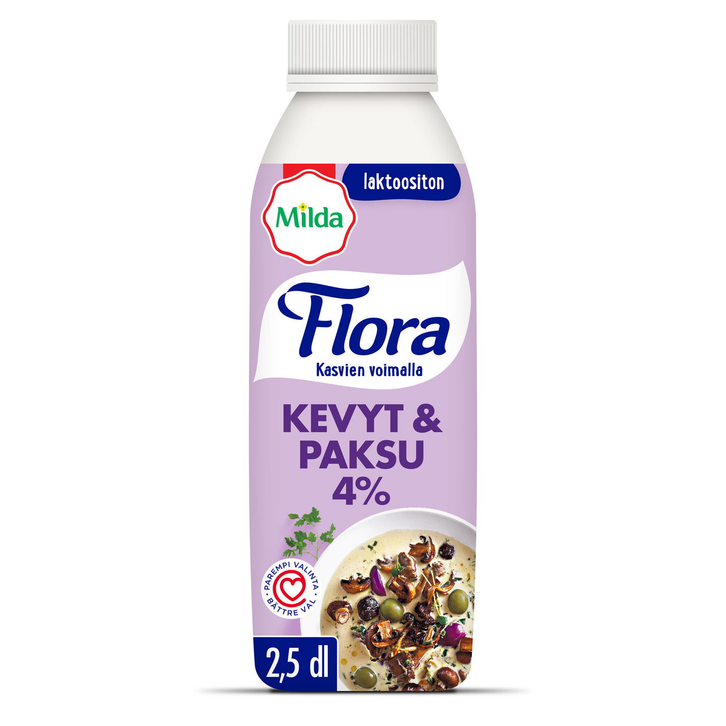 Flora Ruoka kevyt & paksu 4% 2,5dl laktoositon