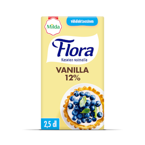 Milda Flora Vanilla vispautuva vaniljakastike 2,5dl vähälaktoosinen