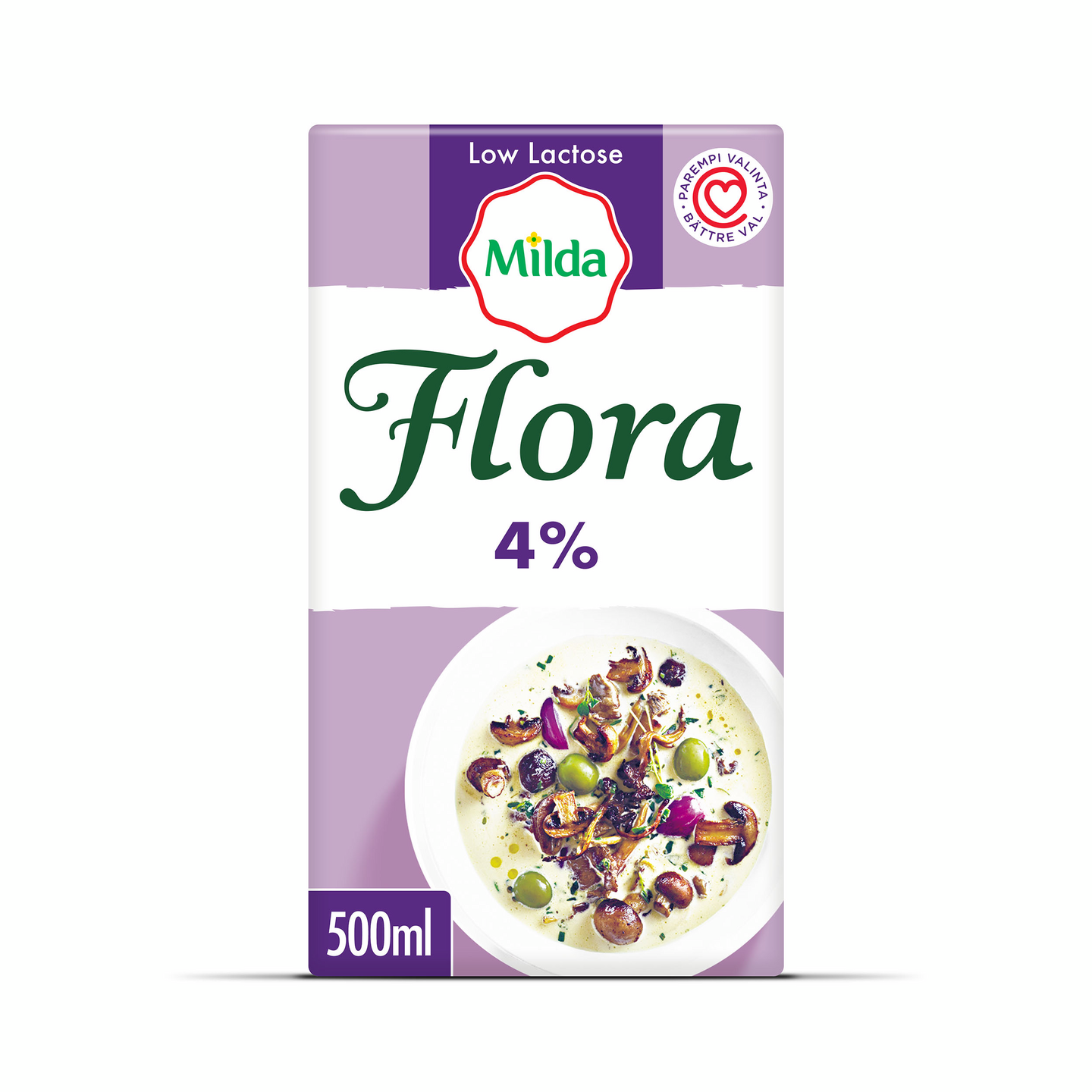 Milda Flora Ruoka 4% 5dl vähälaktoosinen
