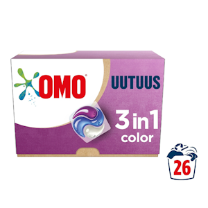 Omo 3-in-1 pyykinpesuainekapseli color 26kplx72 QPA