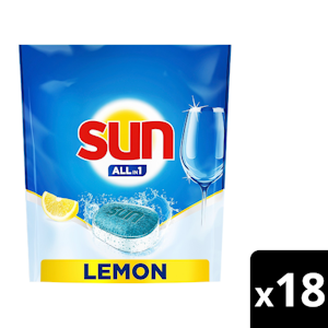 Sun Lemon Konetiskitabletti All-in-1 18 kpl