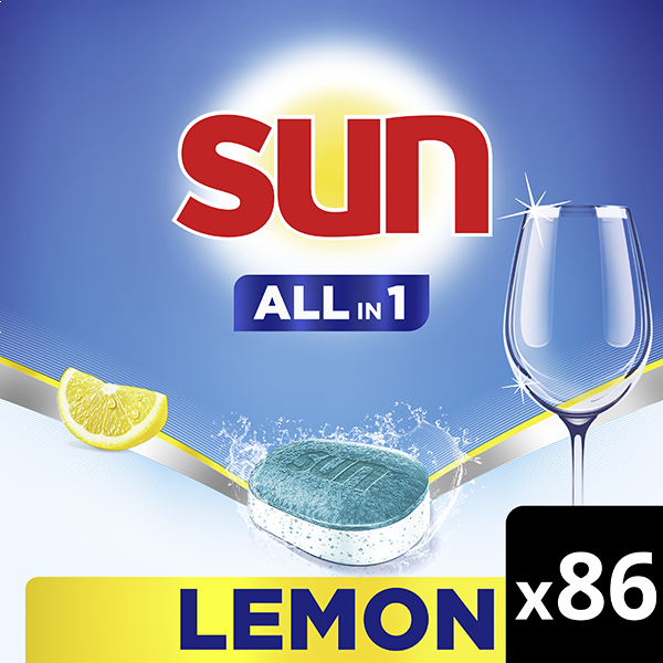 Sun all-in-one Lemon konetiskitabletti 86kpl