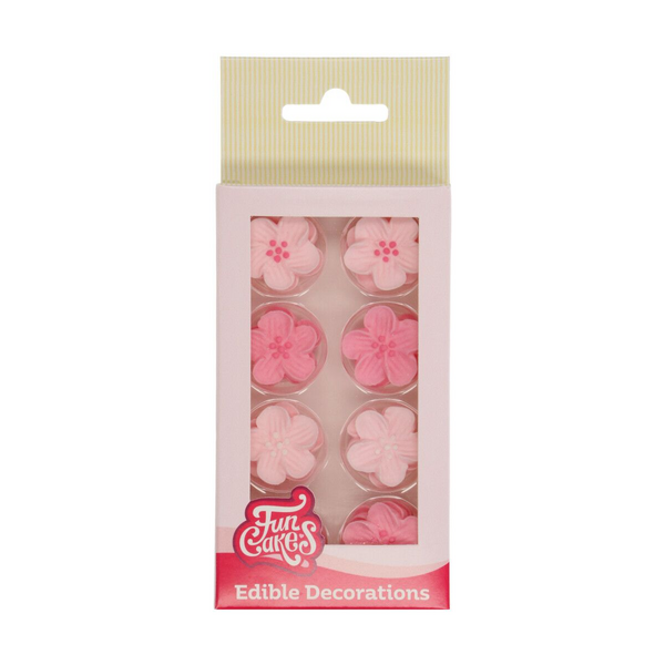 FunCakes syötävä koriste, kukkalajitelma pinkki 24kpl 37g