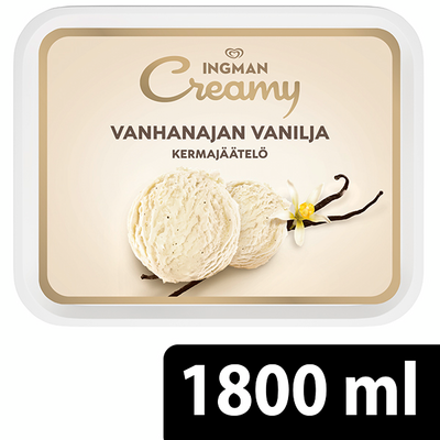 Ingman Creamy Vanhanajan Vanilja Jäätelö 1800ml/900g