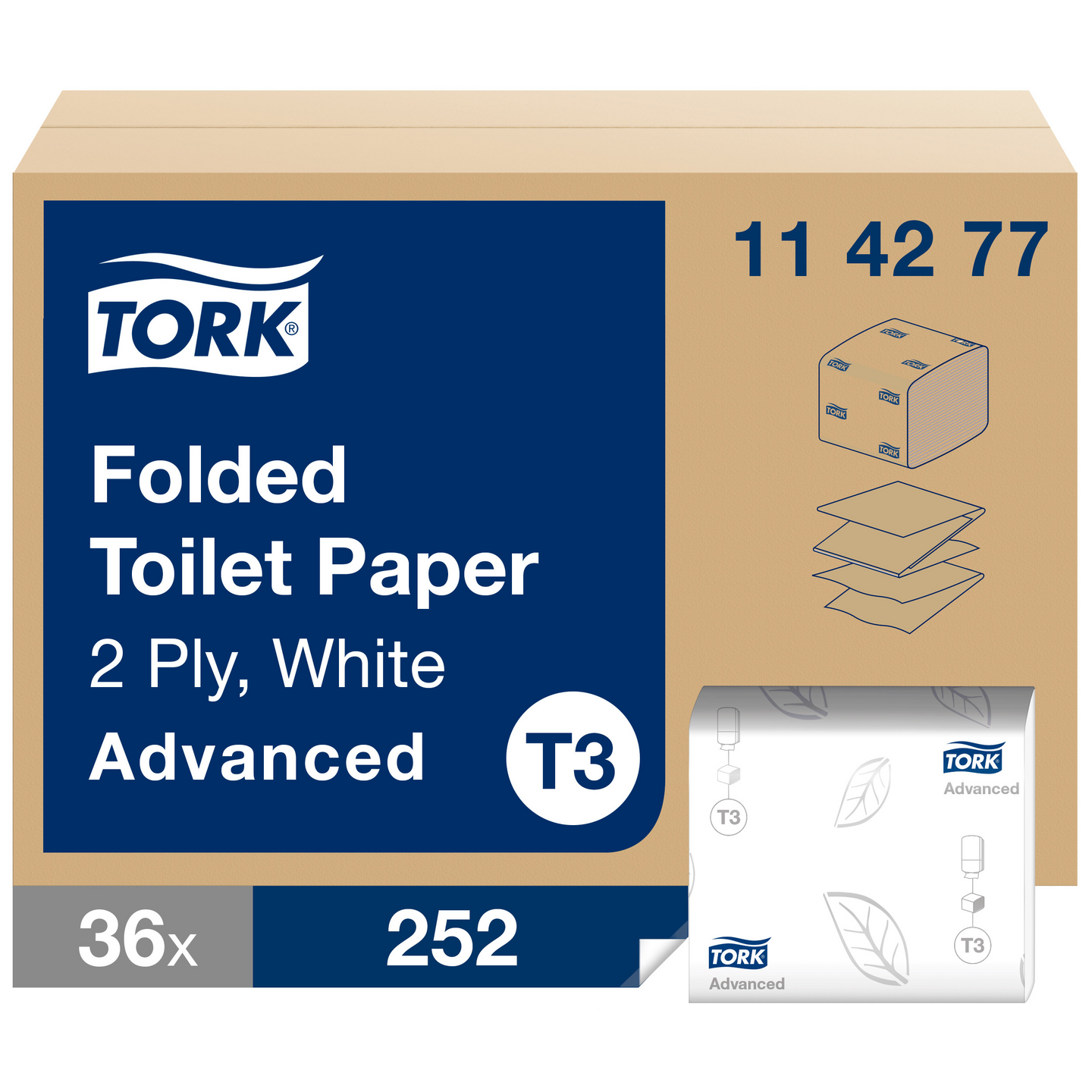Tork Advanced arkitettu WC-paperi 252 arkkia
