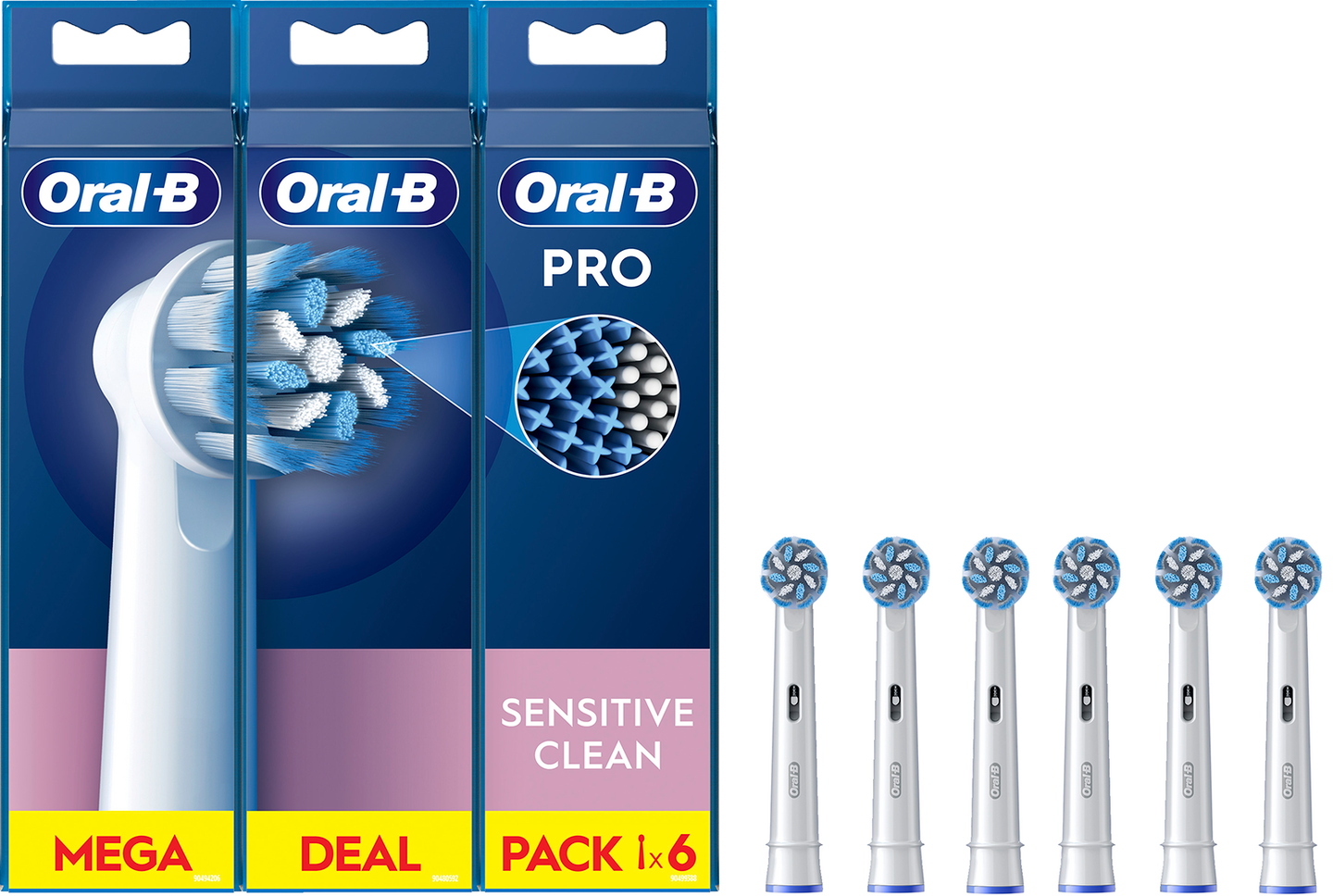 Oral-B Pro Sensitive Clean -vaihtoharja, 6 kpl