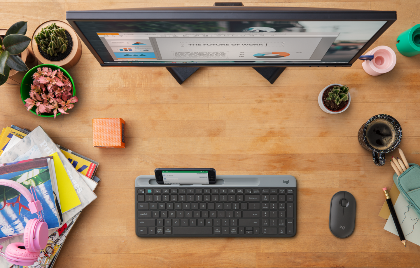 Logitech K580 Slim -langaton näppäimistö