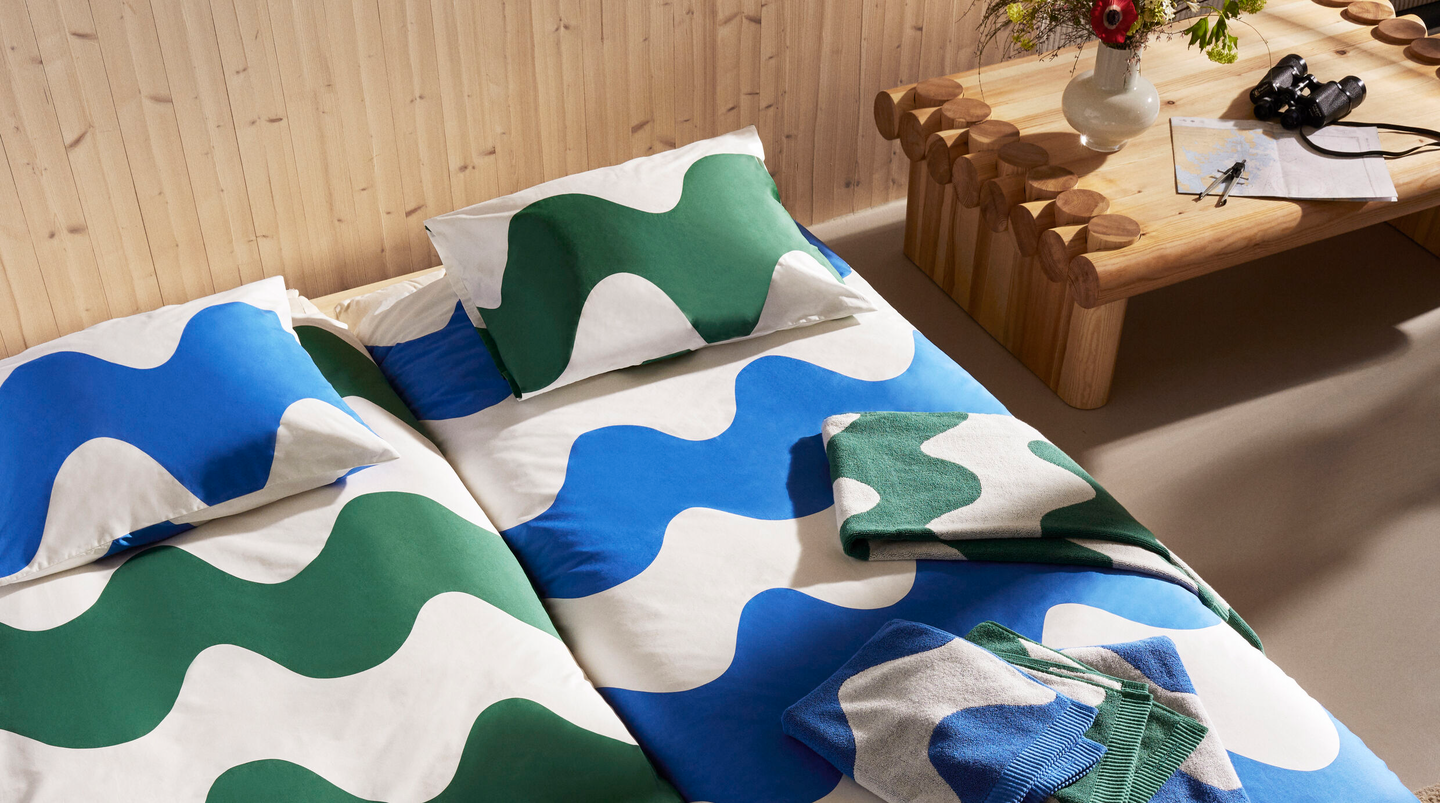 Marimekko Lokki käsipyyhe 50x70cm sininen