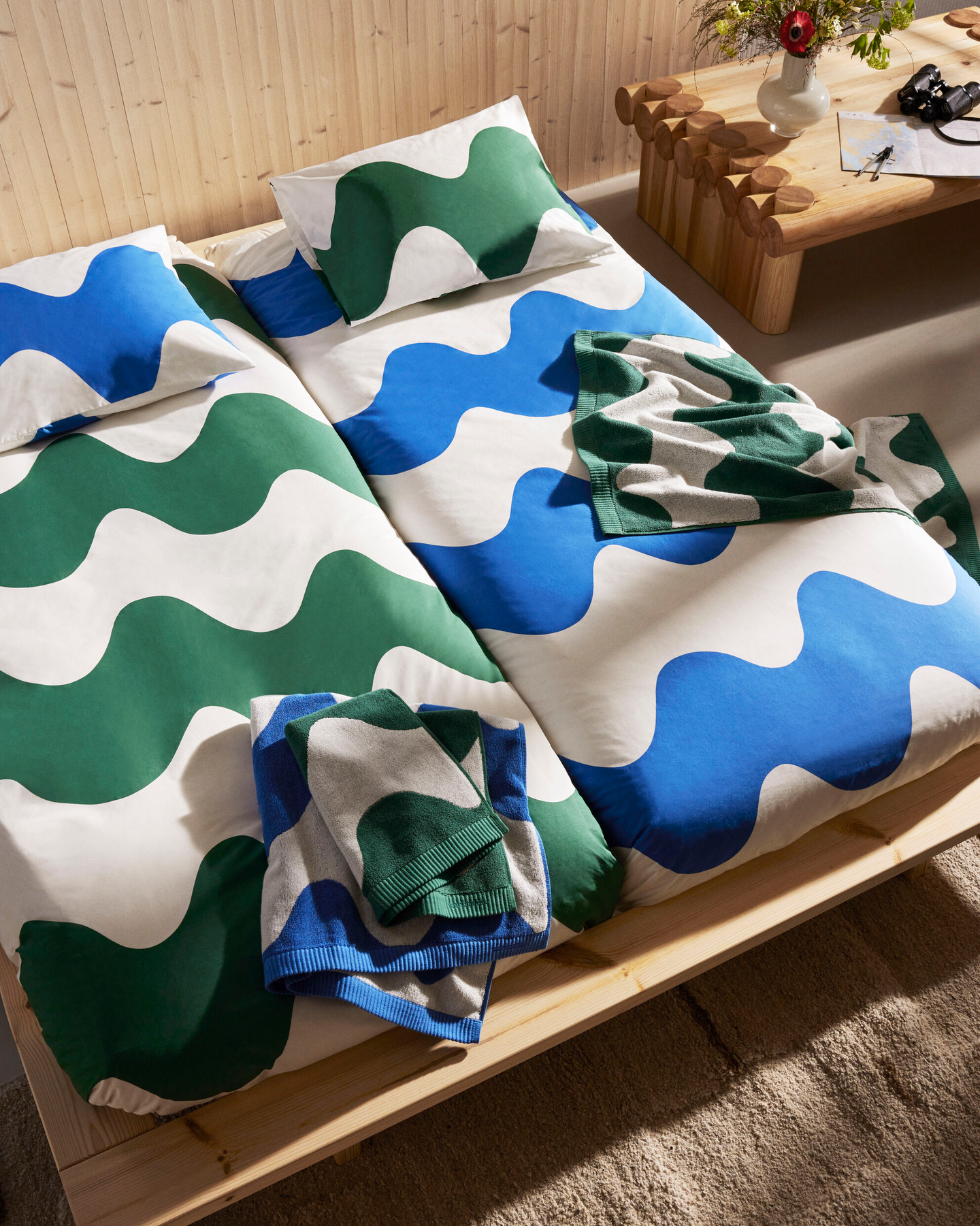 Marimekko Lokki käsipyyhe 50x70cm vihreä
