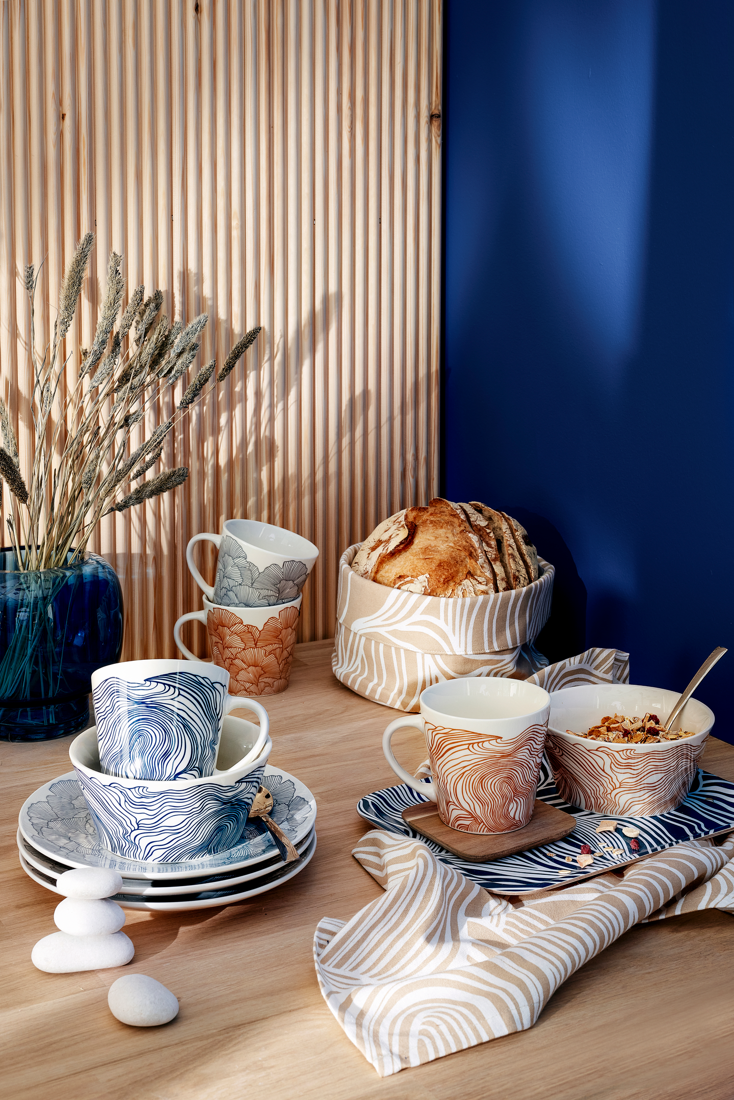 myhome tarjotin Luoto 27 x 20 cm sininen