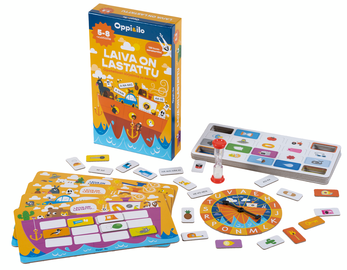 Oppi&ilo Laiva on lastattu -lautapeli 5-8 v (FI)