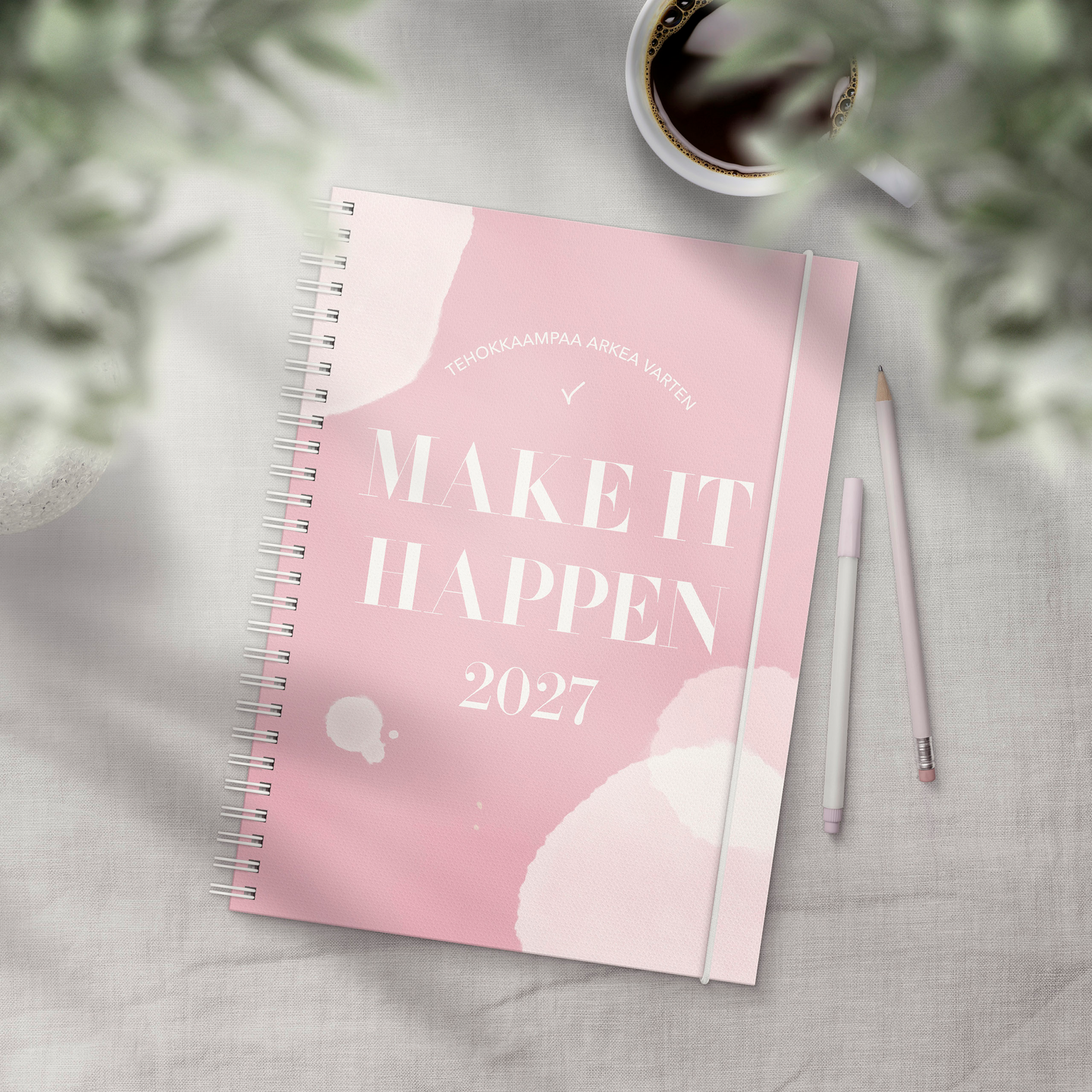 Burde Kalenteri 2027 Make It Happen roosa