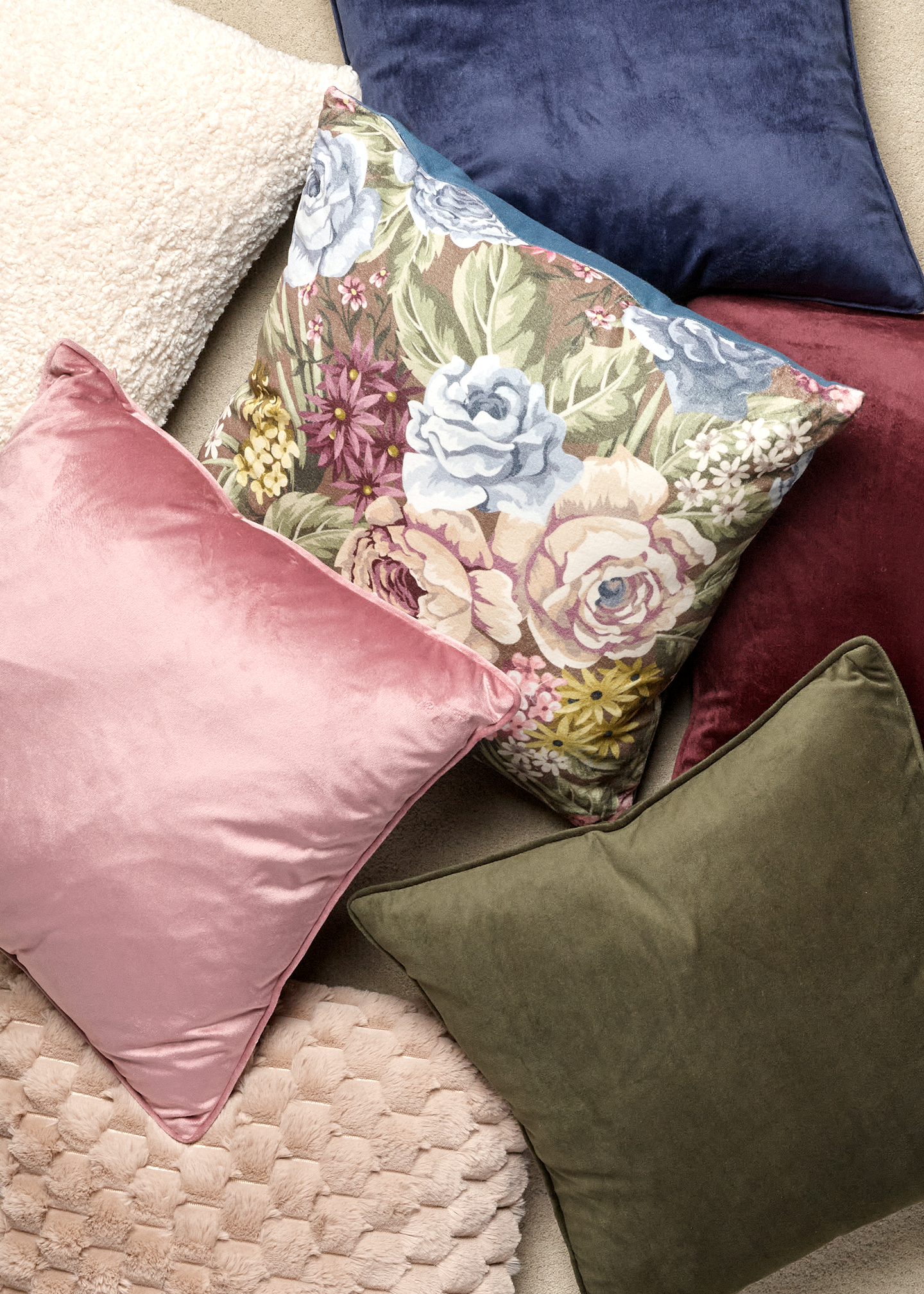 Hemtex 24h Velvet flower koristetyyny 45x45 cm