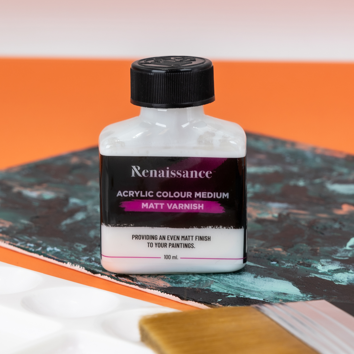 Renaissance lakka akryylimaaleille 100 ml, matta