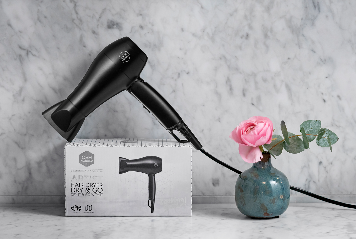 OBH Nordica Dry & Go 5125 -matkahiustenkuivaaja