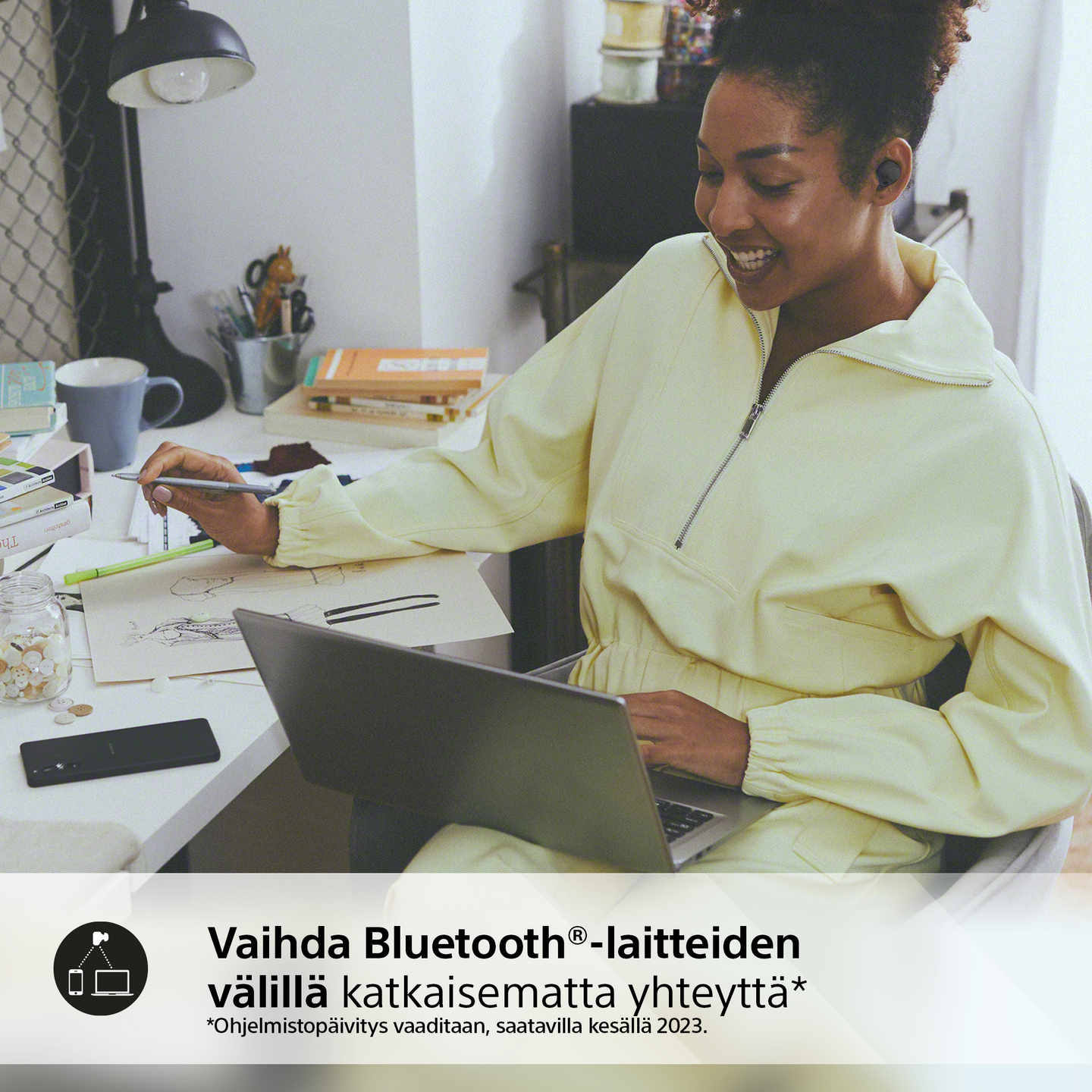 Sony WF-C700N -langattomat vastamelunappikuulokkeet, musta