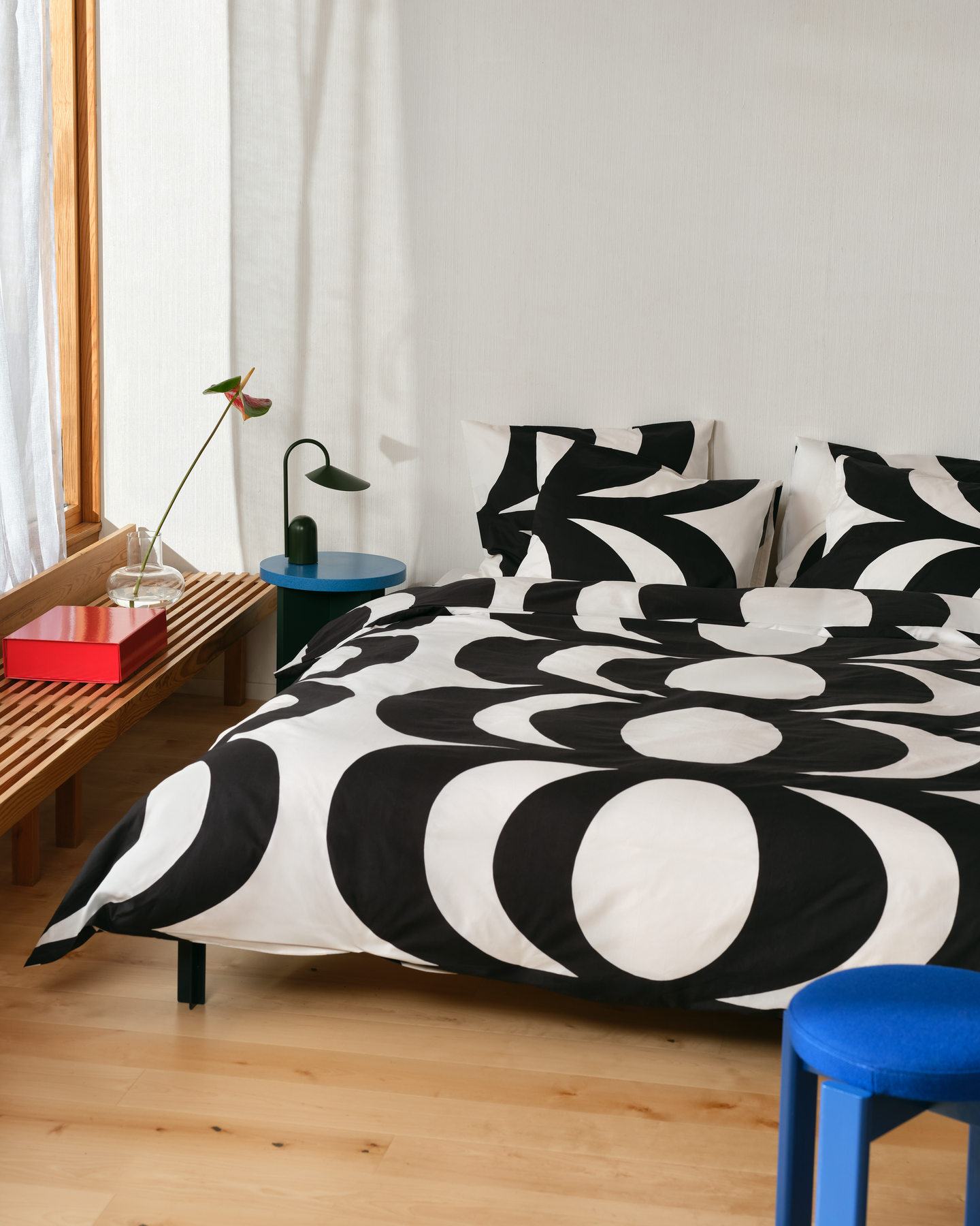 Marimekko Kaivo tyynyliina 50x60 cm 2 kpl valko-musta