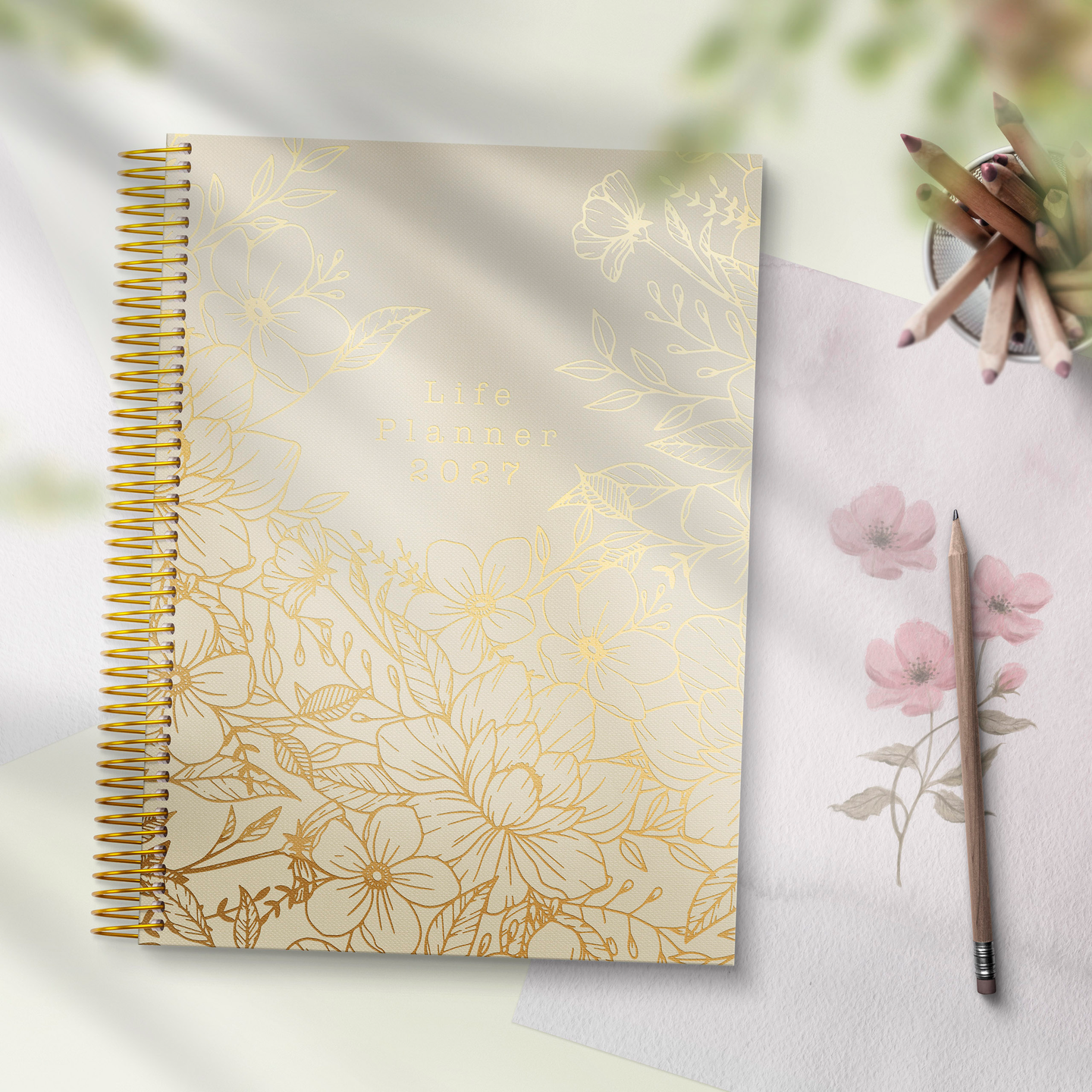 Burde Kalenteri 2027 Life Planner Bloom
