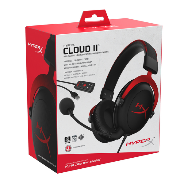 HyperX Cloud II pelikuulokkeet, punainen