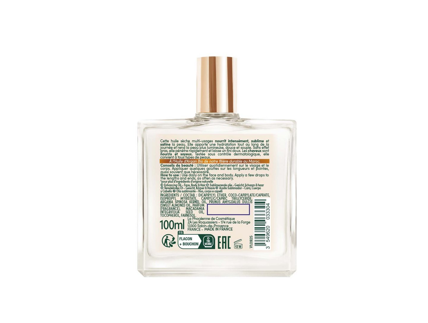 Le Petit Olivier Hoitava kuivaöljy kasvoille, vartalolle ja hiuksille 100ml