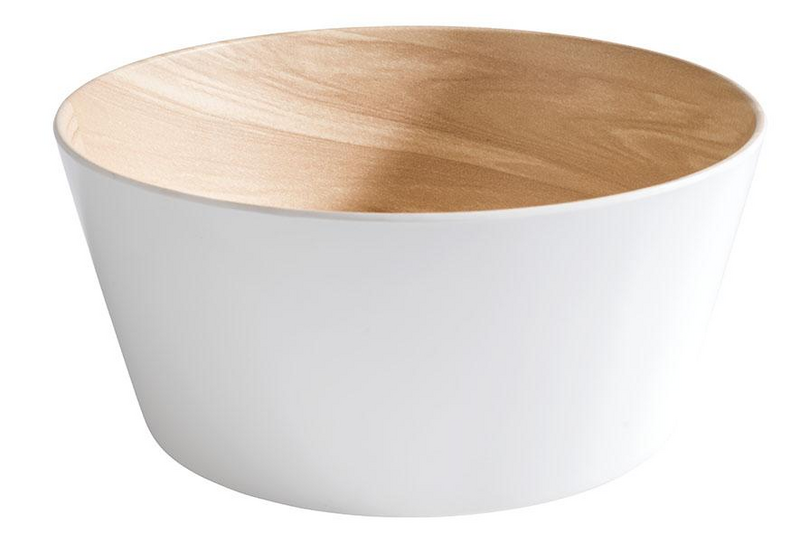 APS Frida kulho Ø 22 cm, korkeus 10,5 cm, 2,2 l valkoinen/puu melamiini