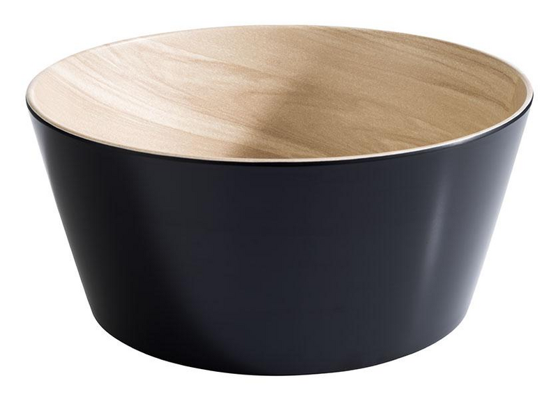 APS Frida kulho Ø 22 cm, korkeus 10,5 cm, 2,2 l musta/puu melamiini